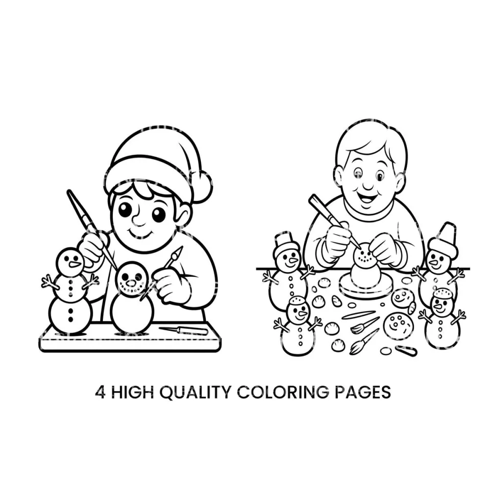Snowman Crafting Coloring Books