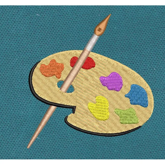 Drawing Palette Embroidery Design