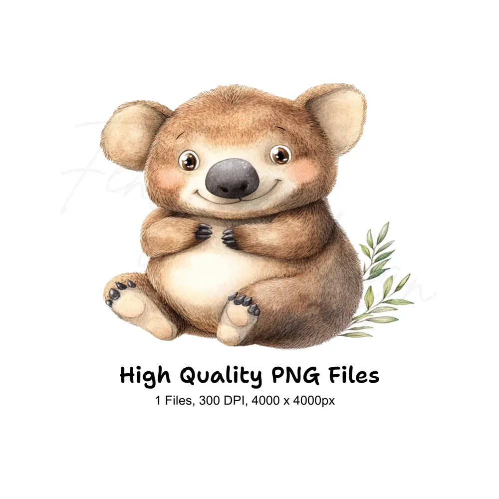 Cute Koala Bear Clipart Bundle