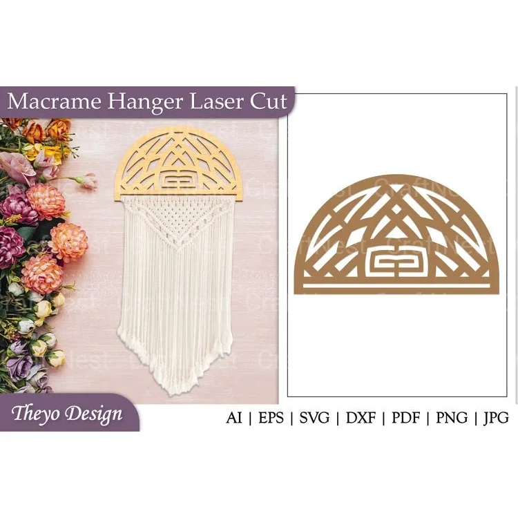 Macrame Hanger Laser Cut SVG Bundle