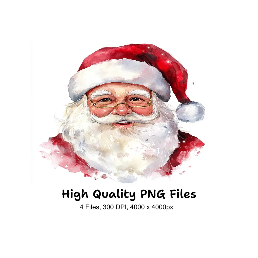 Jolly Santa Claus Clipart Bundle