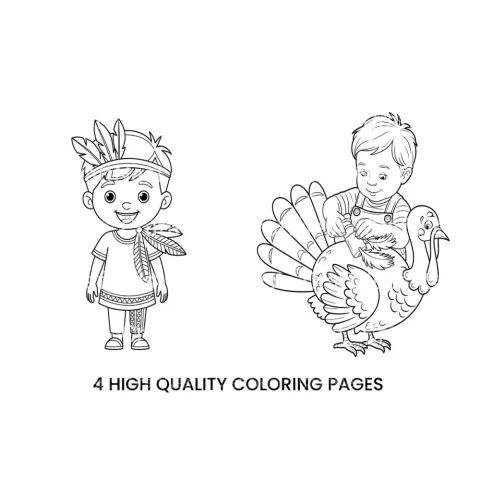 Thanksgiving Turkey PreparationFun Coloring Books