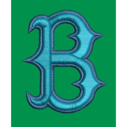 Stylized B Embroidery Design