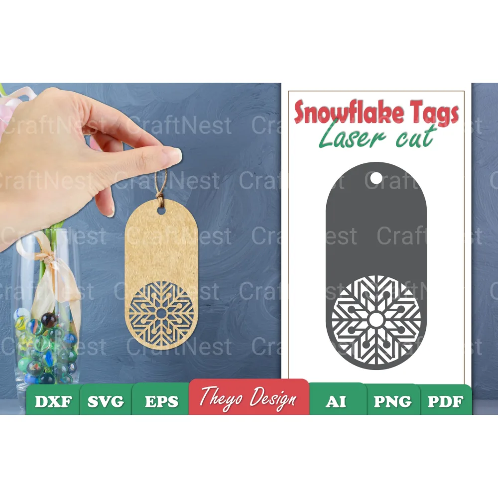Snowflake Tags SVG Bundle