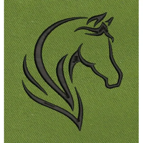 Black Horse Embroidery Design