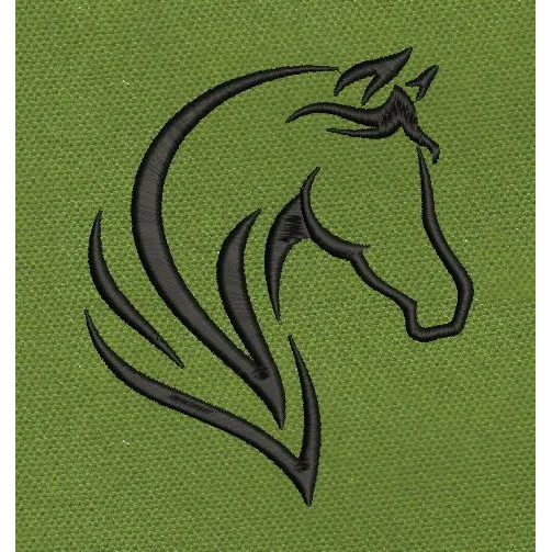 Black Horse Embroidery Design