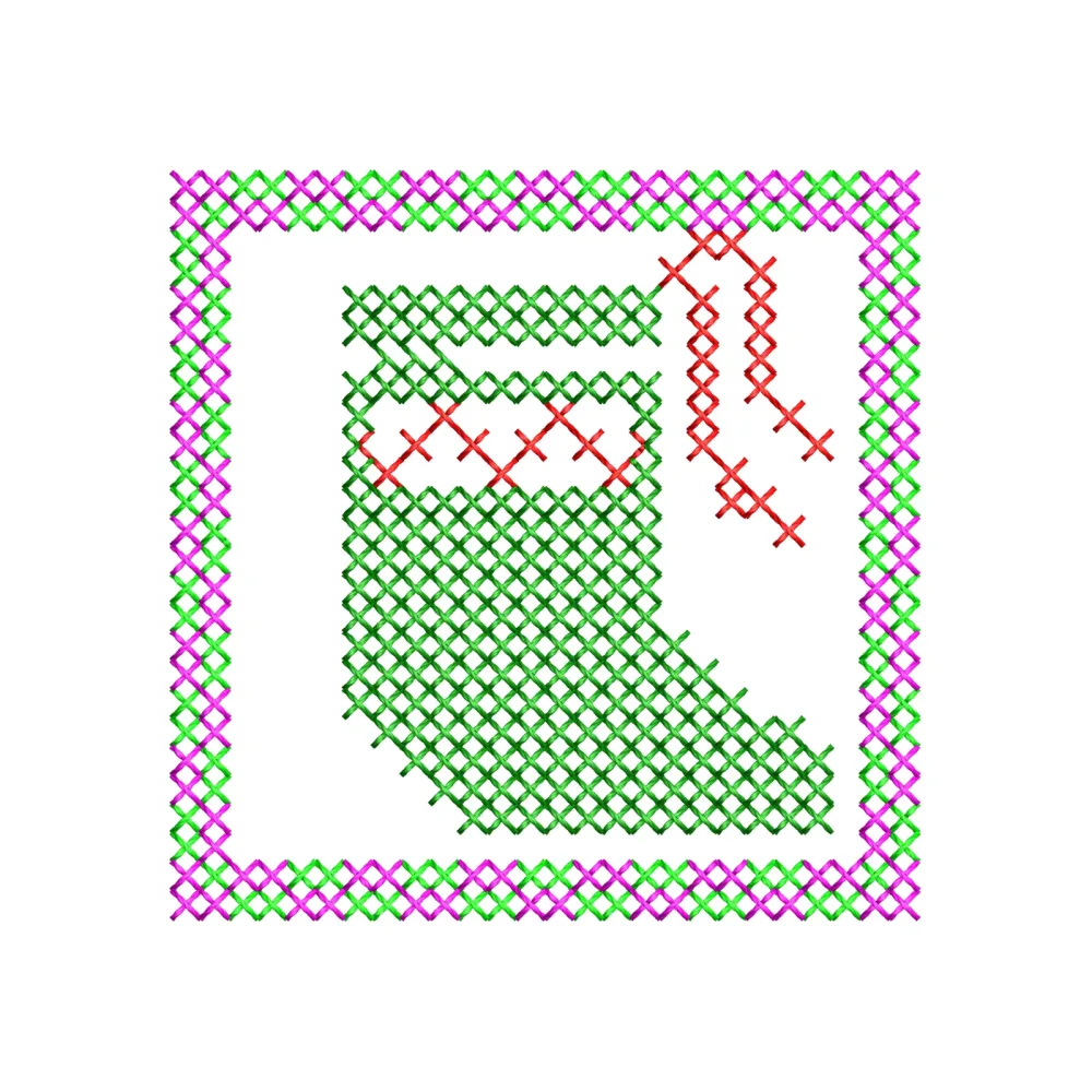 Stoking Crosstitch Embroidery Design