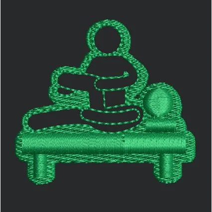 Reclining Figure Icon Embroidery Design