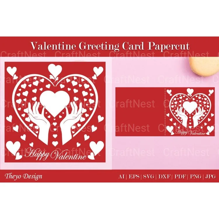 Valentine Greeting Card Cut SVG
