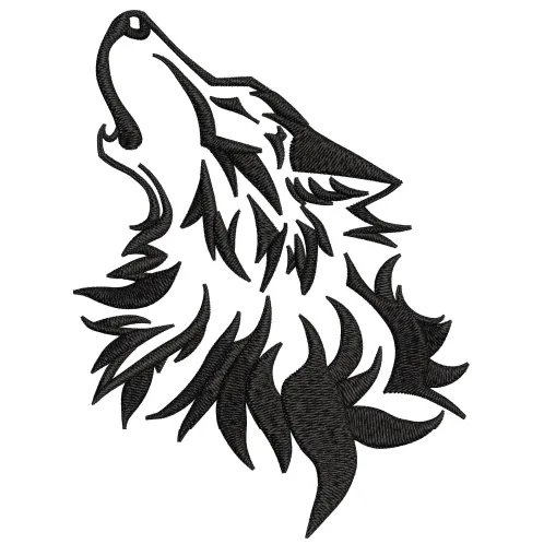 Wolf Embroidery Design