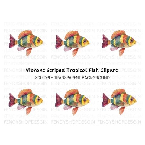 Vibrant Tropical Fish Clipart Bundle