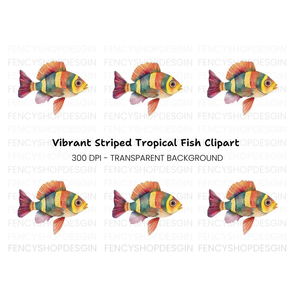 Vibrant Tropical Fish Clipart Bundle
