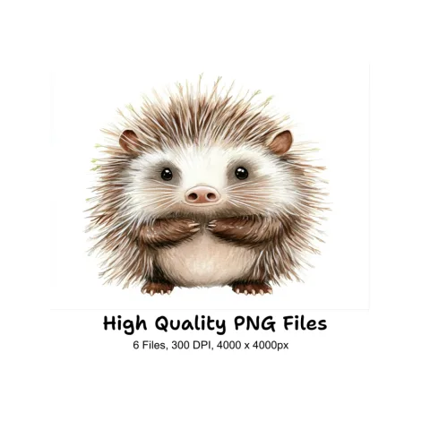 Cute Hedgehog Clipart Bundle