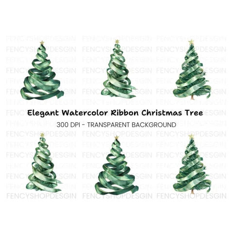 Christmas Tree Clipart Bundle