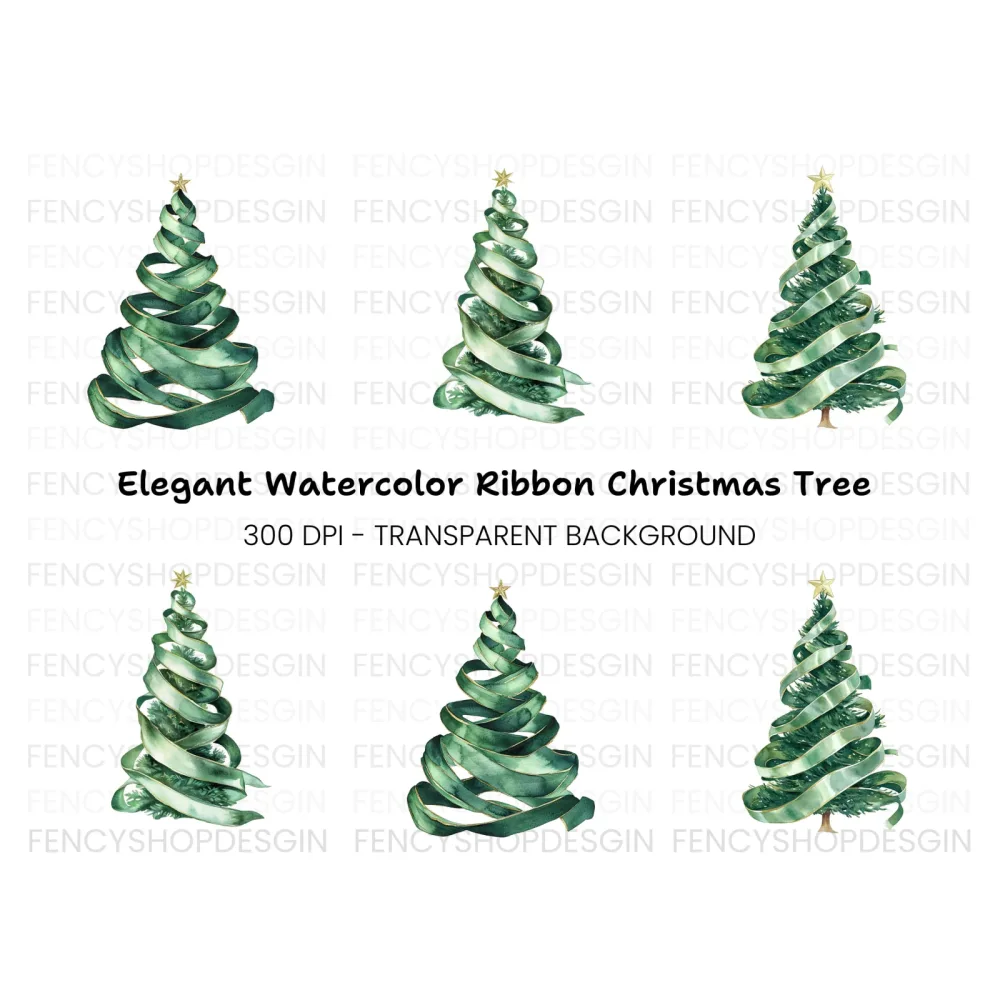 Christmas Tree Clipart Bundle