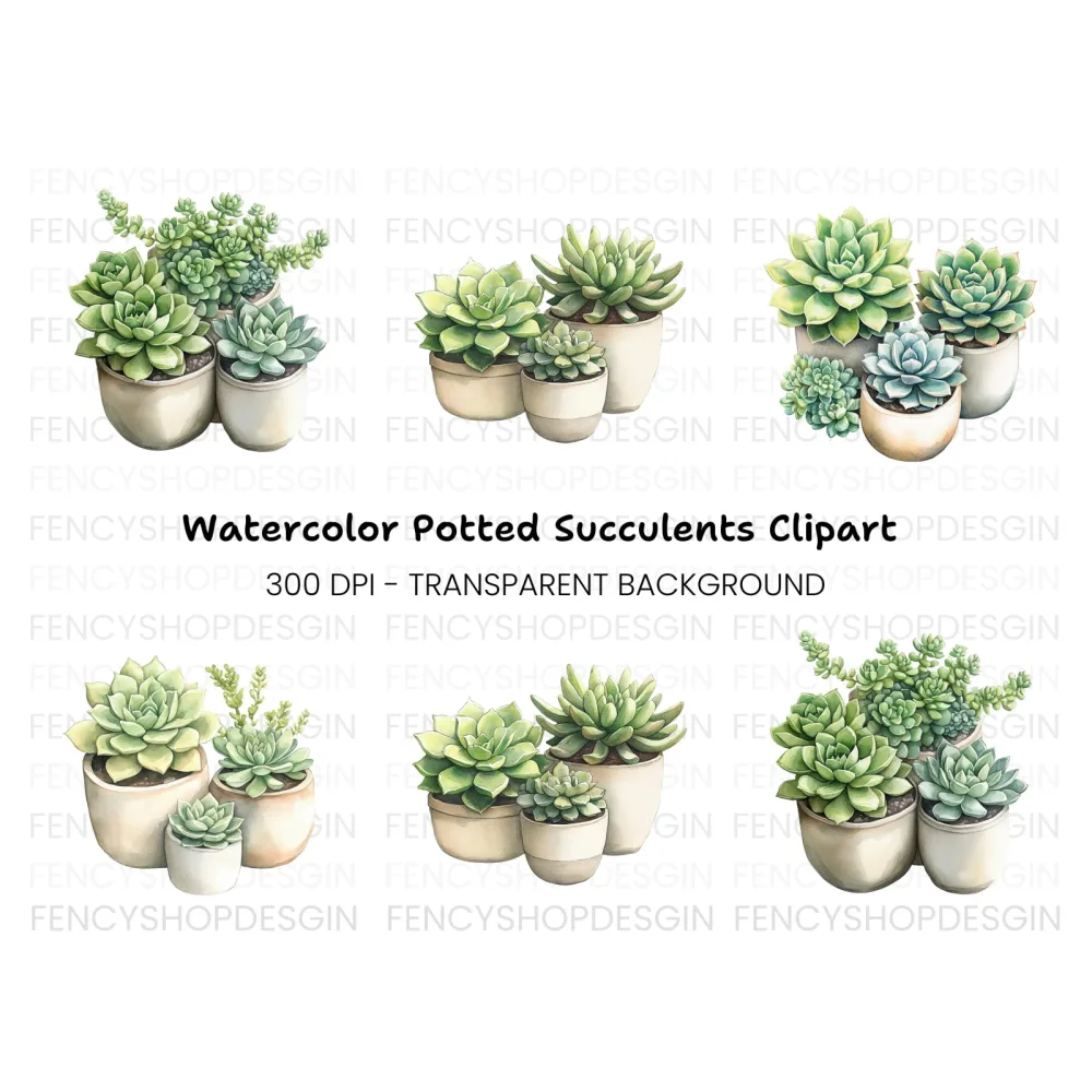 Succulent Plant Clipart Bundle