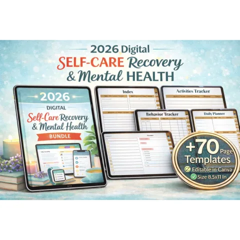 Self-Care Recovery Mental Health Journal
