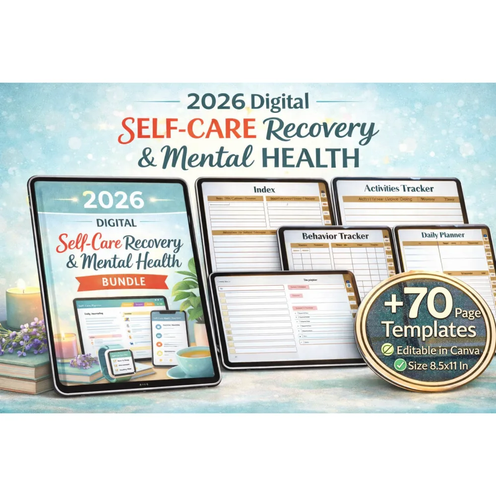 Self-Care Recovery Mental Health Journal