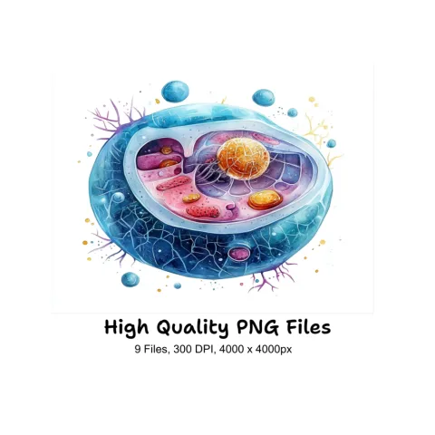 Vibrant Cell Structure Clipart Bundle