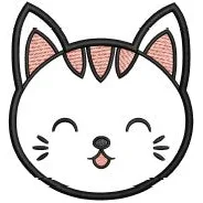 Cat Face Embroidery Design