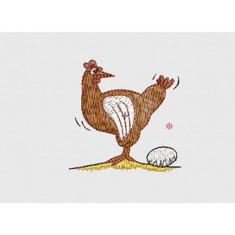 Hen Embroidery Design