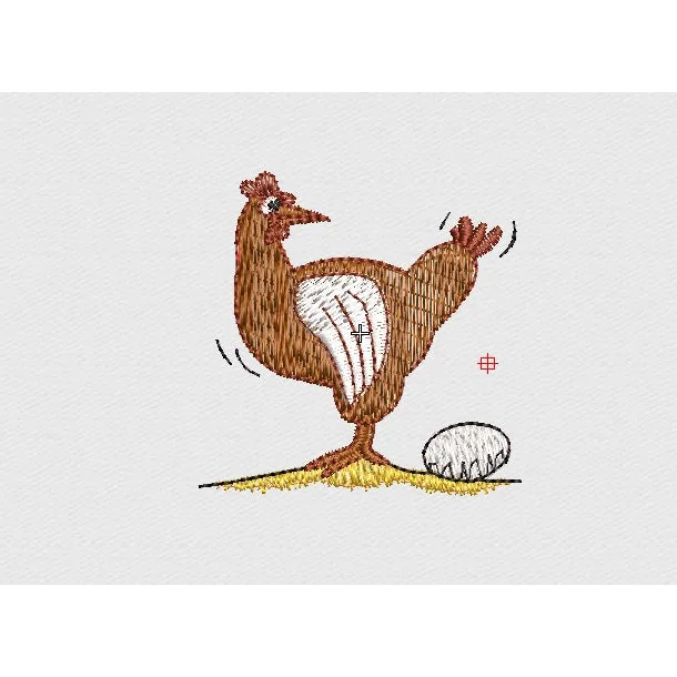 Hen Embroidery Design