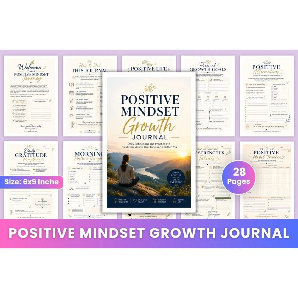 Positive Mindset Growth Journal