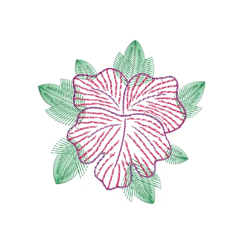 Twin Sequin Flower Embroidery Design