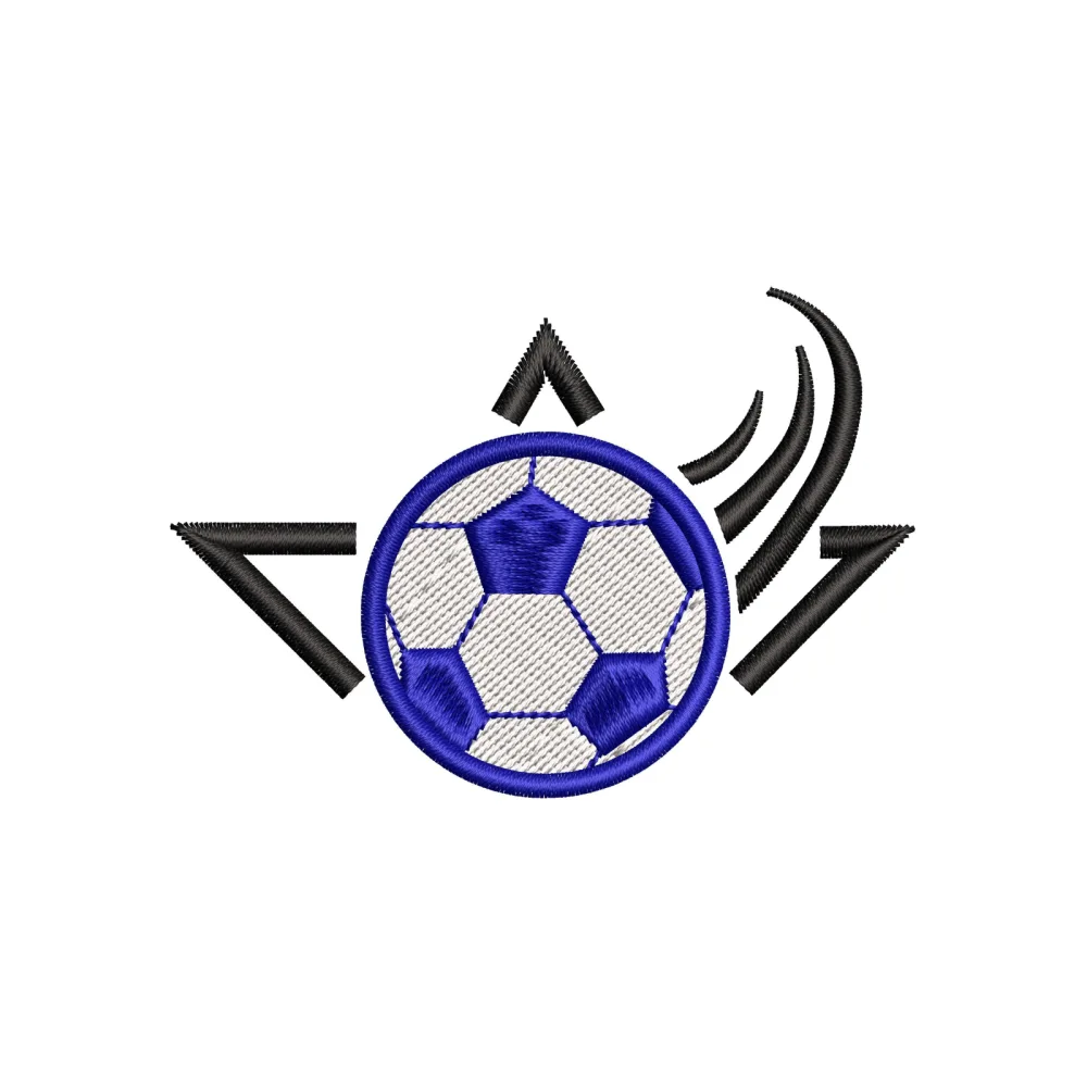 Football Star Embroidery Design