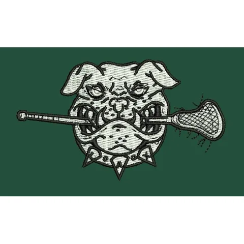 Lacrosse Dog Embroidery Design