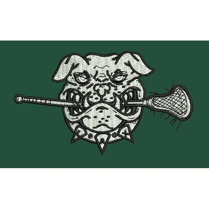 Lacrosse Dog Embroidery Design