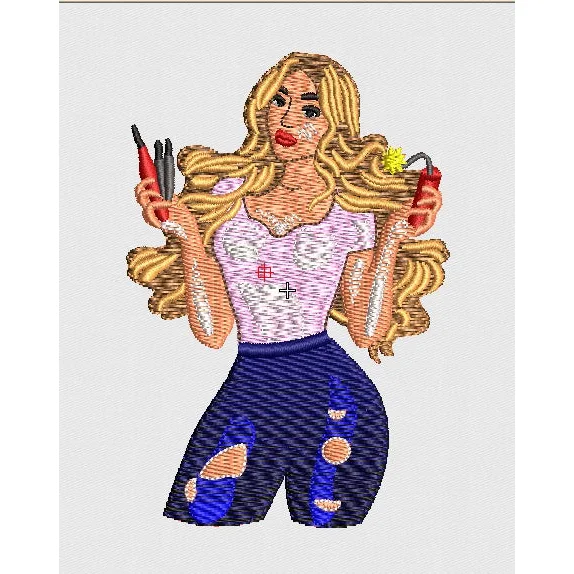 Girl Embroidery Design