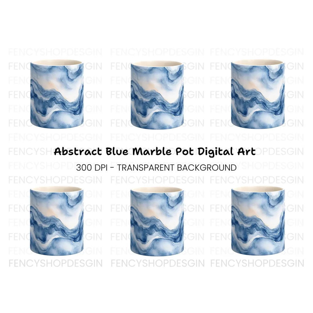 Blue Abstract Clipart Bundle