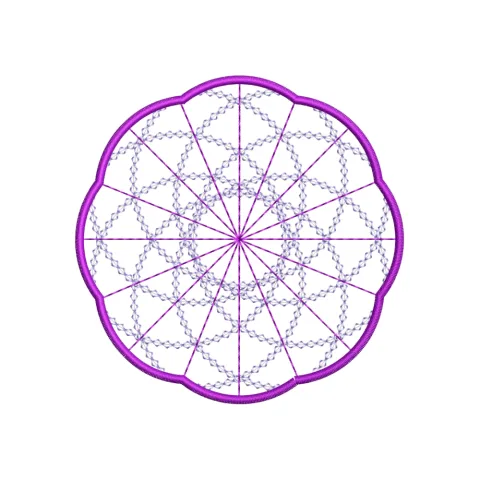 Lace Wheel Embroidery Design