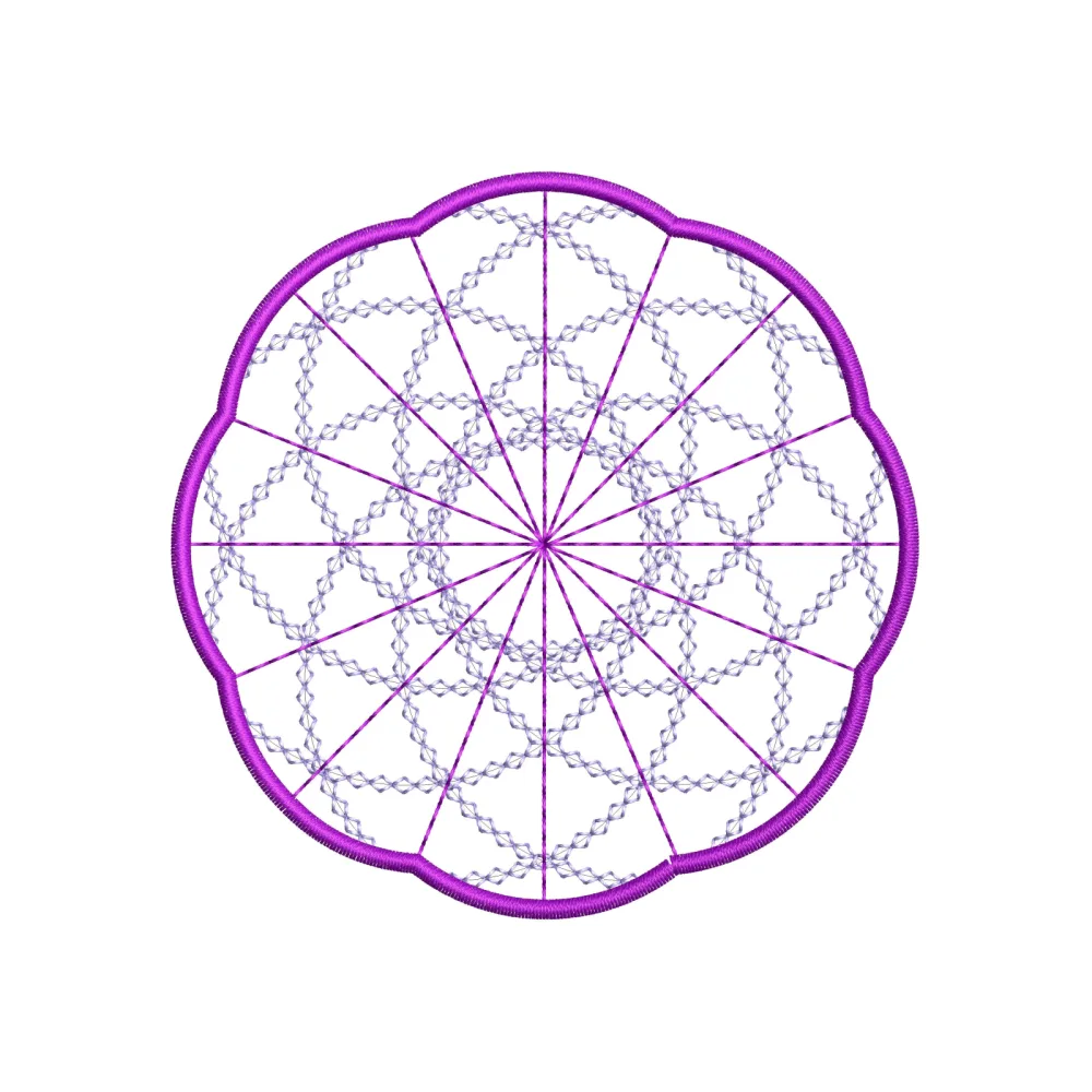 Lace Wheel Embroidery Design