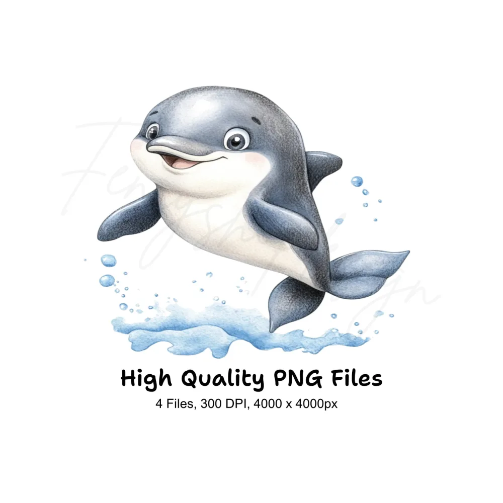 Playful Dolphin Clipart Bundle