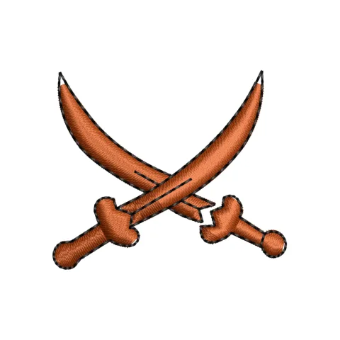 Cross Sword Embroidery Design