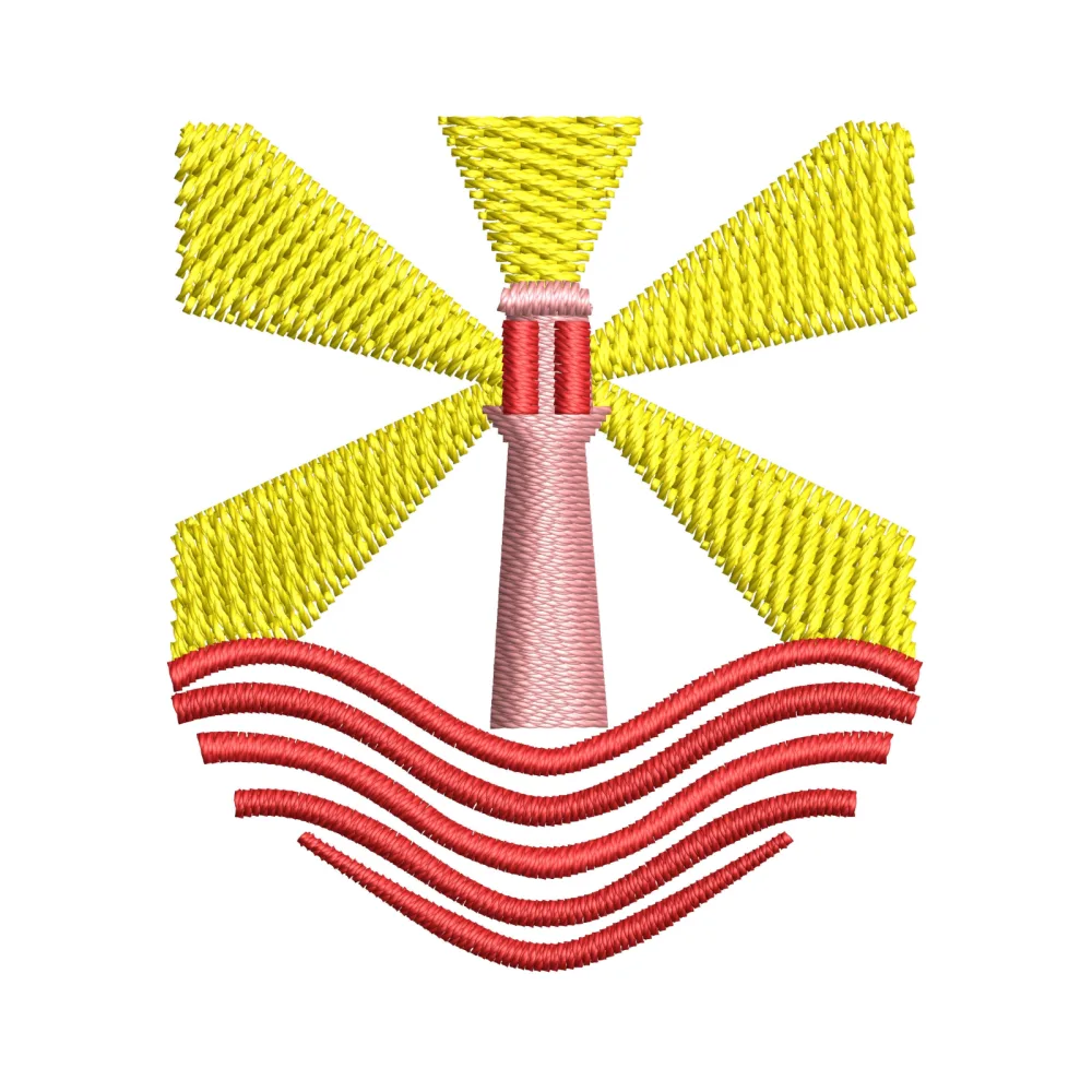 Ocean Tower Embroidery Design