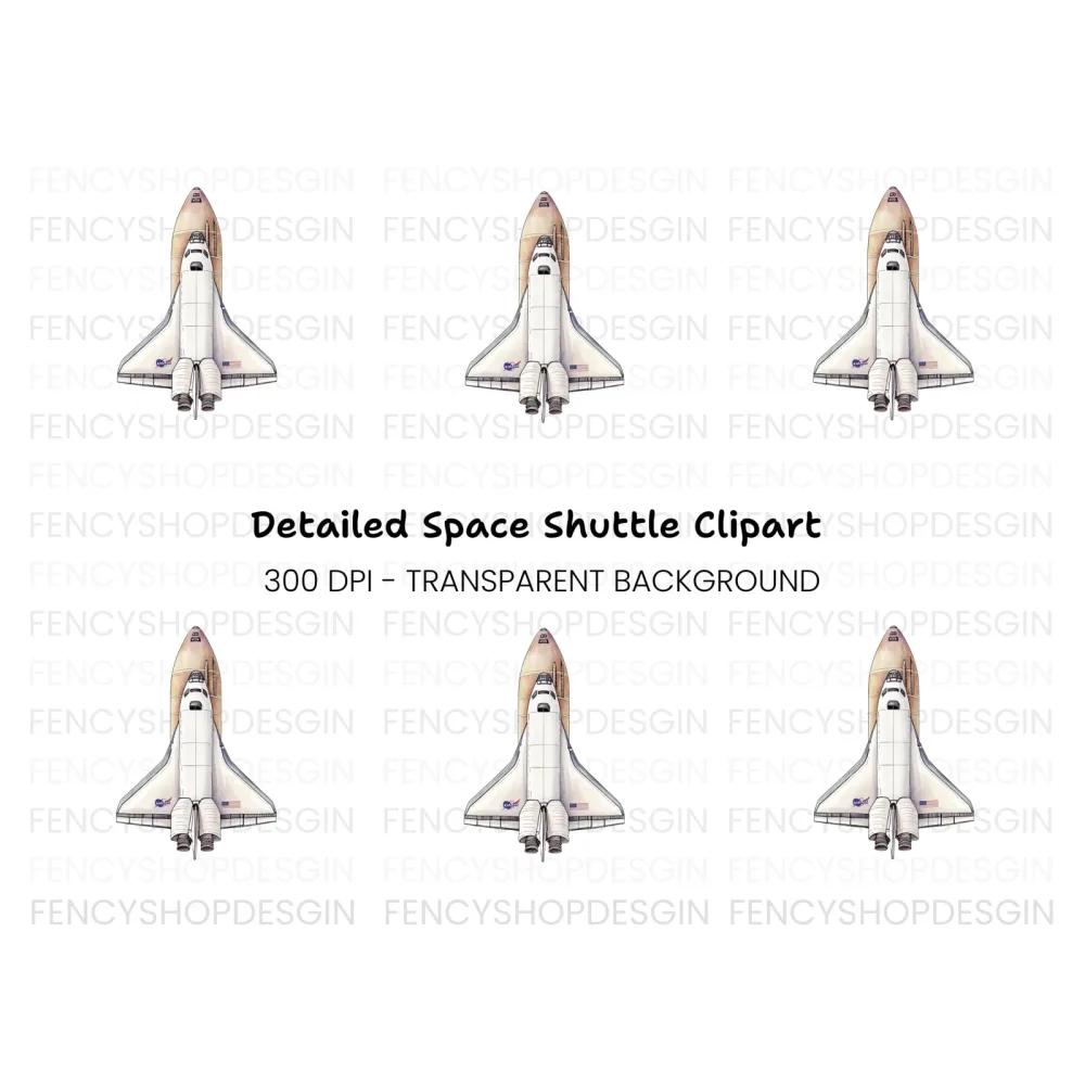 NASA Space Shuttle Clipart Bundle