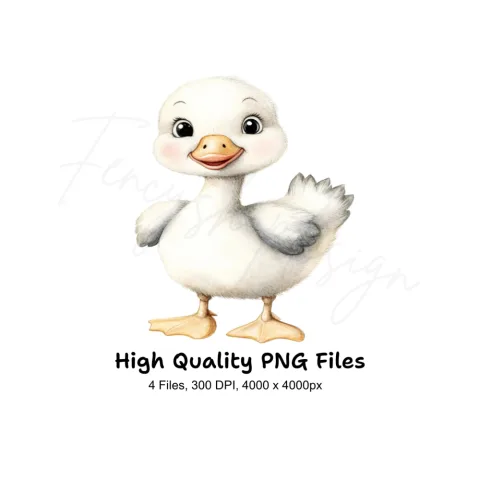 Cute Baby Ducklings Clipart Bundle