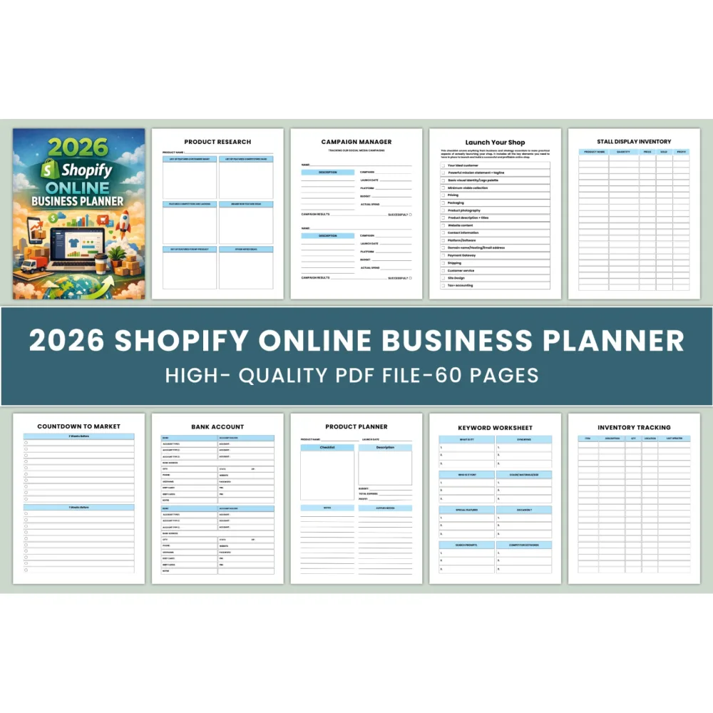 Shopify Online Business Planner