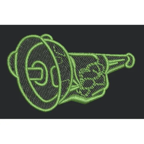 Stylized Car Transmission Emblem Embroidery Design