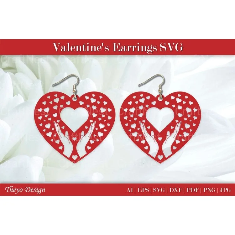 Valentine Earrings SVG Bundle