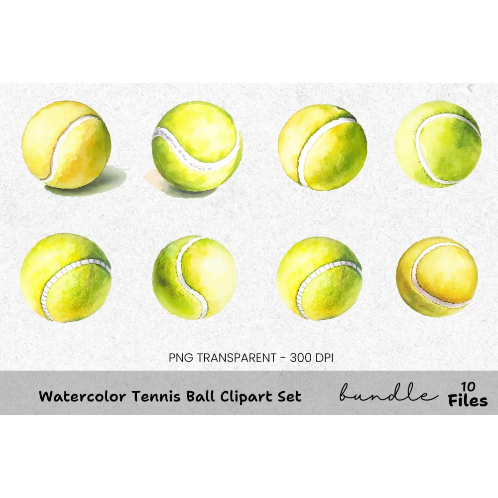 Tennis Ball Clipart Bundle
