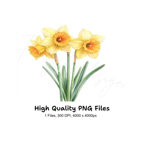 Daffodil Clipart Bundle