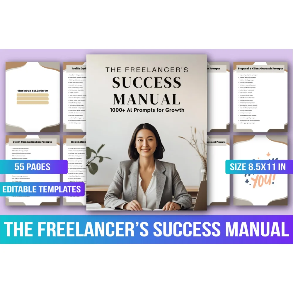 Freelancers Success Manual Planner