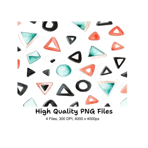 Abstract Geometric Shapes Clipart Bundle