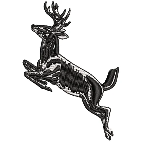 Dear Jumping Embroidery Design