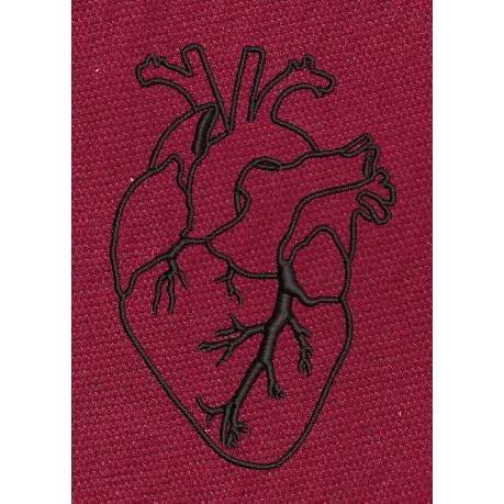 Black Heart Embroidery Design