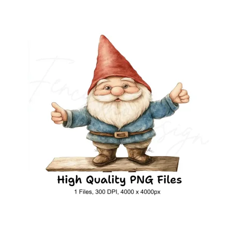 Happy Gnome Thumbs Up Clipart Bundle